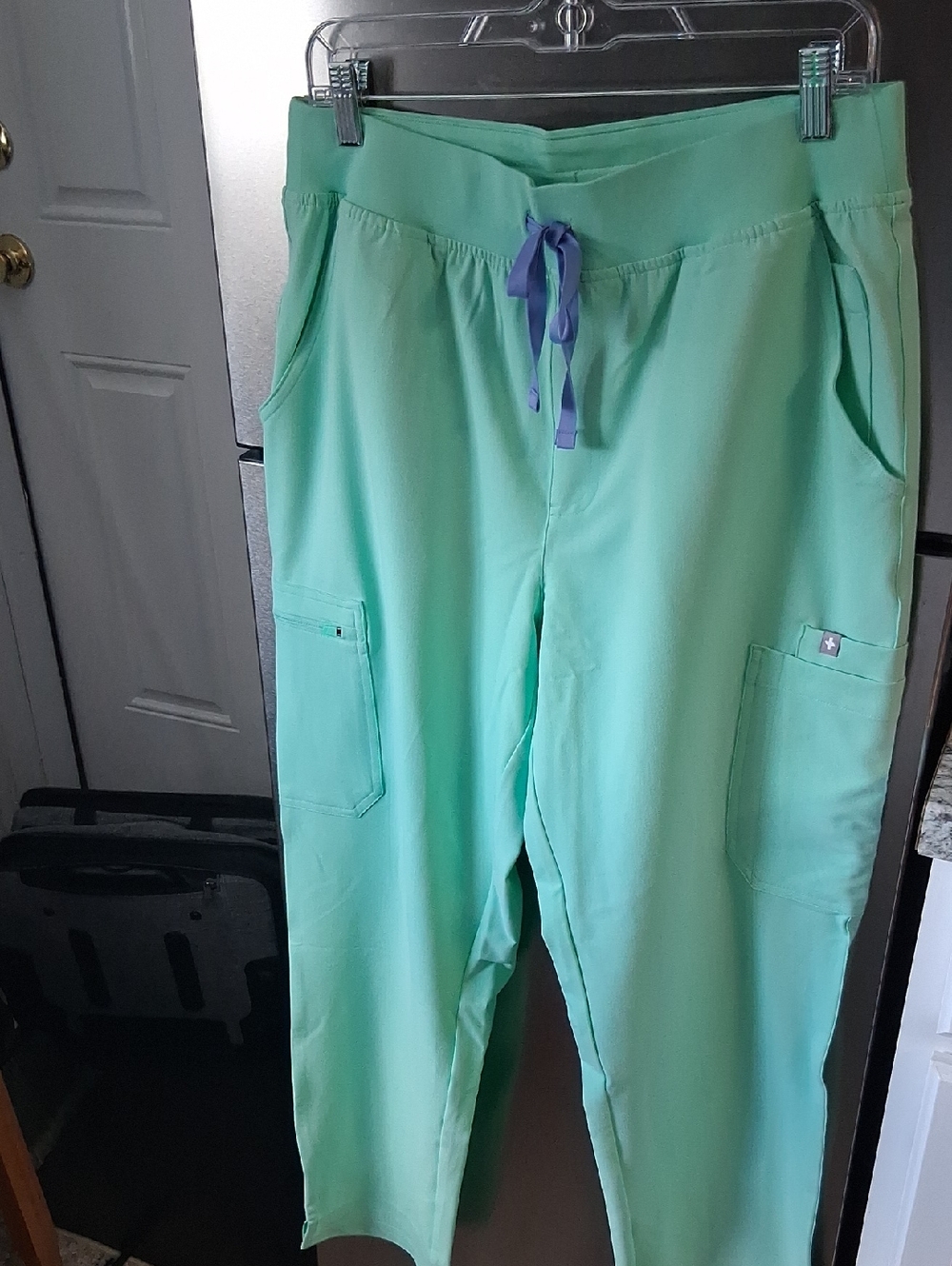 Figs Mint Green Yola High Waist Pants